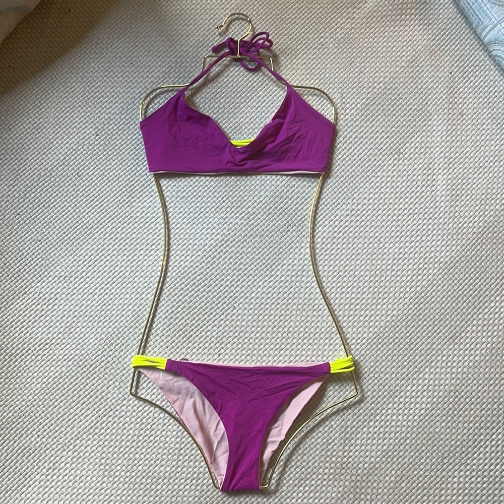Basta Barney’s New York Pink and Neon Yellow Bikini Set